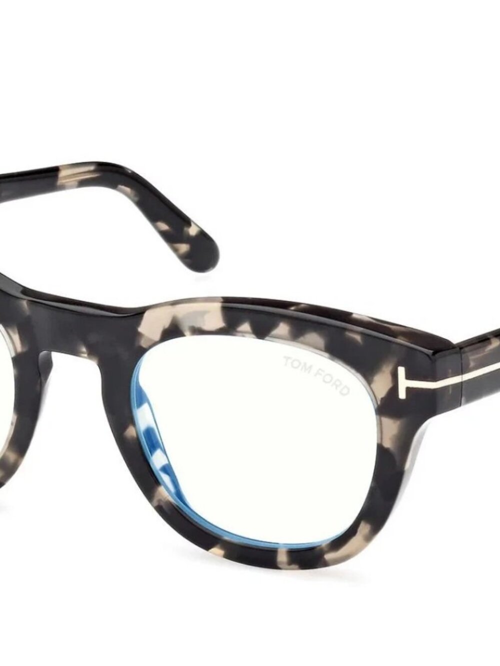 NEW TOM FORD TF5873-B 005 BLACK HAVANA BLUE BLOCK LENS AUTHENTIC EYEGLASSES